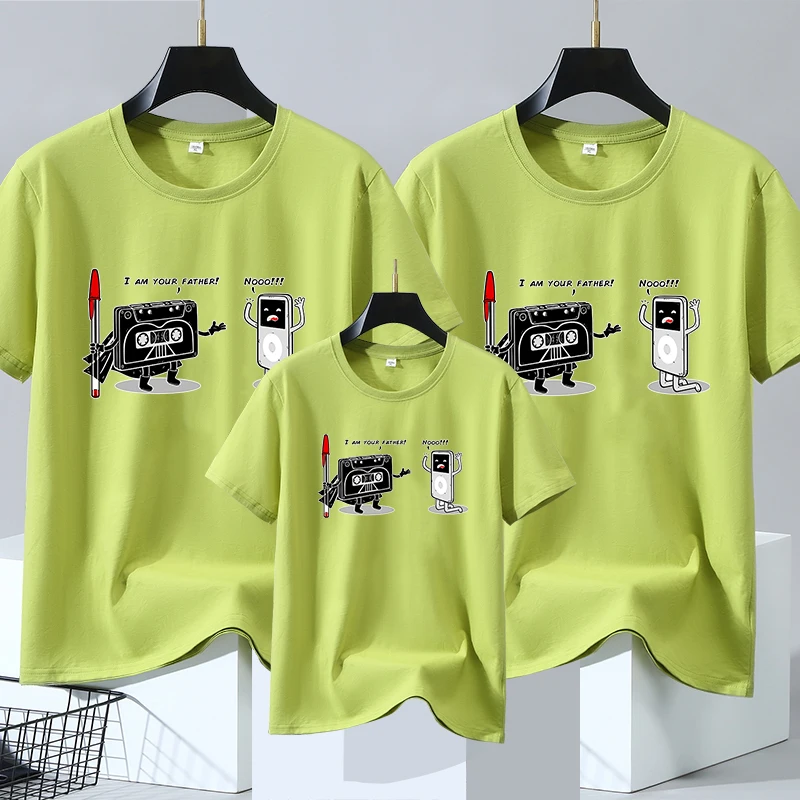 T-shirt à manches courtes en coton respirant pour frères et sœurs, vêtements de famille, vêtements de mode respirants, t-shirt cool, je suis ton père, été