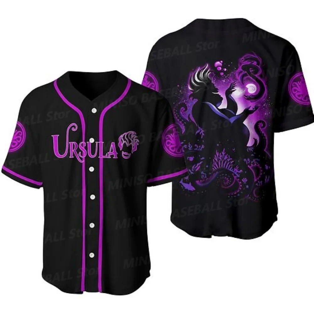 Chemise de Baseball Vintage pour garçons et filles, bouton maléfique Villian, dessin animé pour enfants/adultes, uniforme d'entraînement sportif surdimensionné, nouvelle collection été 2024