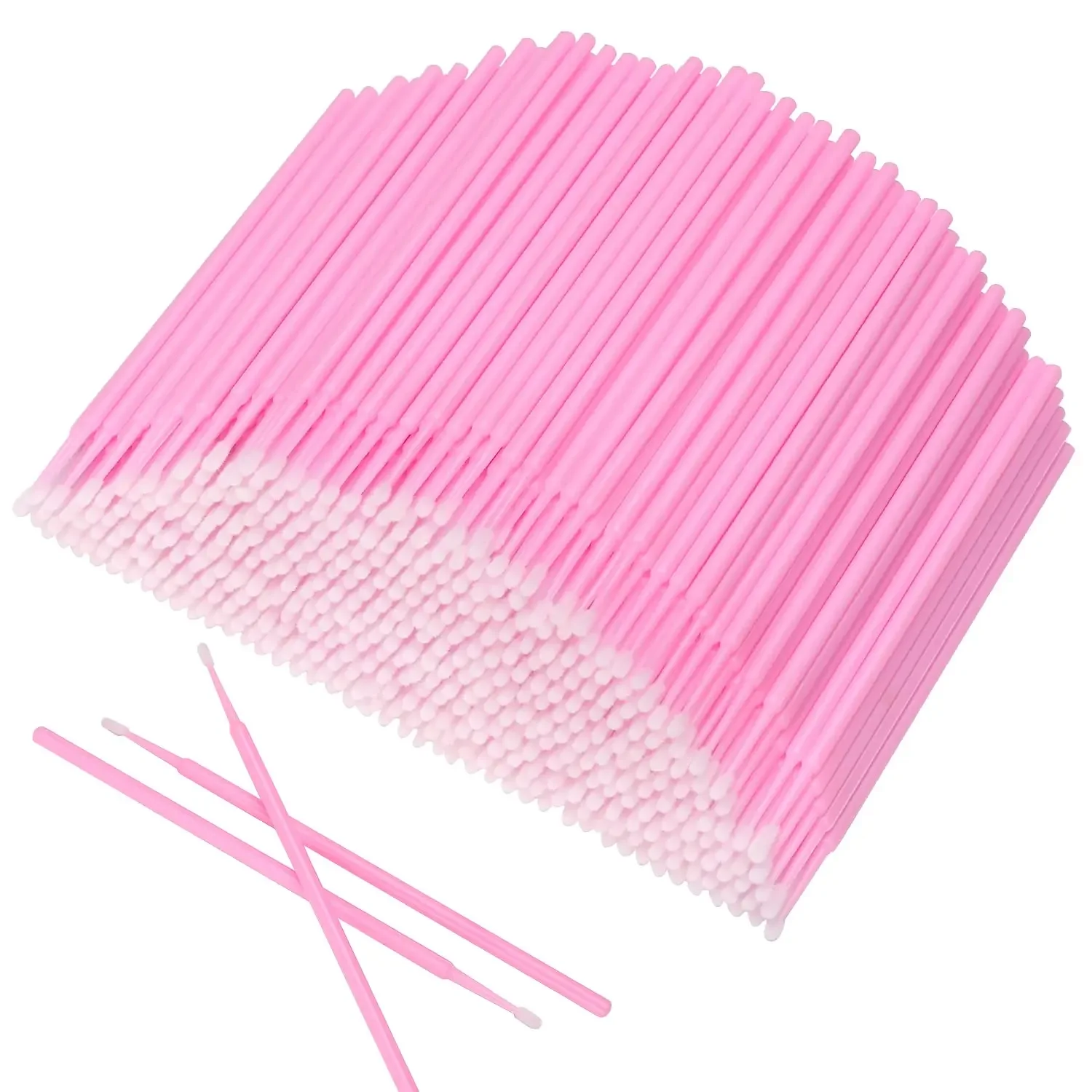 Micro-applicateurs individuels pour extension de cils, brosse de mascara, maquillage, nettoyage et compression, poulet, 200 pièces