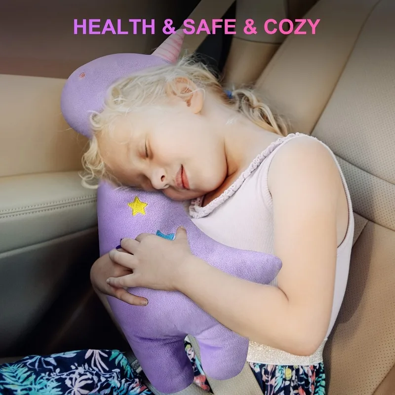 Housse de ceinture de sécurité de voiture pour enfants, oreiller de ceinture de sécurité de voiture pour enfants, housse de ceinture de sécurité en peluche douce, coussin de sécurité de voyage