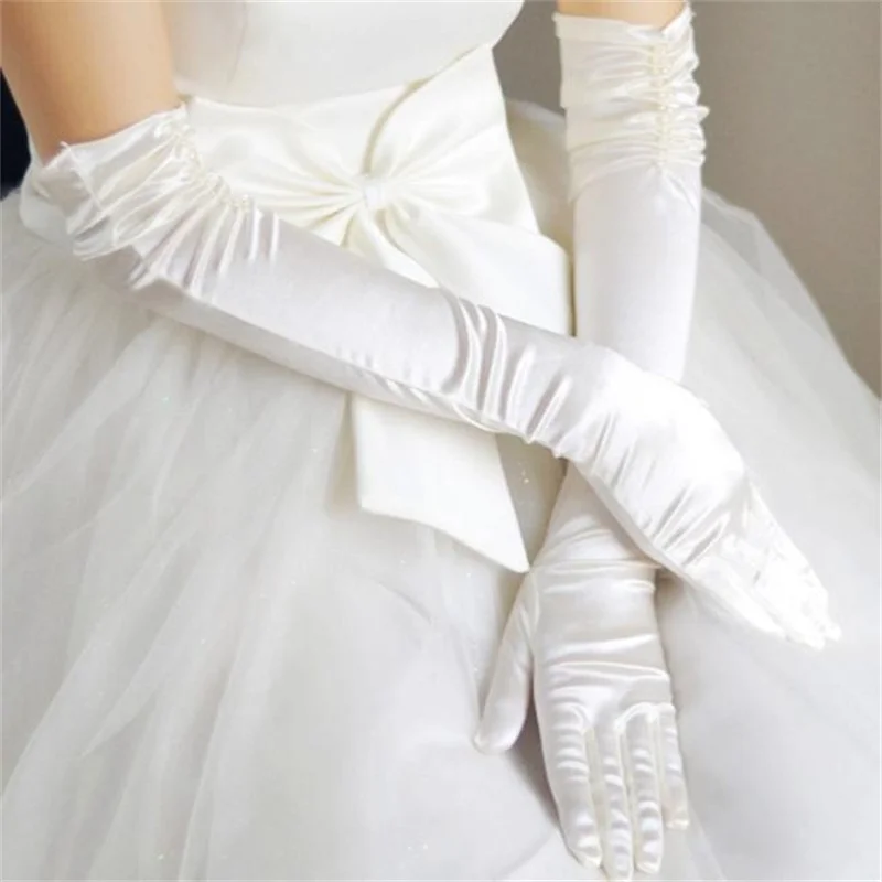 Gants Longs à Double Nucleo pour Robe de Mariée, Accessoire d'Hiver de Luxe