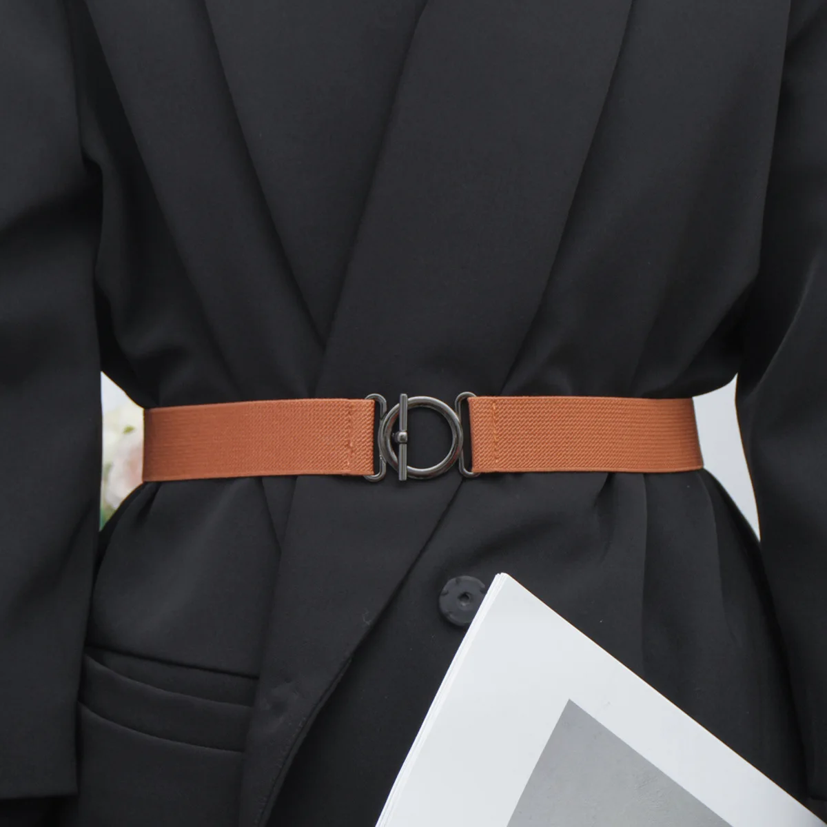 Ceinture élastique réglable en toile, Invisible, pour femmes et hommes, pantalon en Jean, robe, nouvelle boucle, facile à porter, nouvelle collection