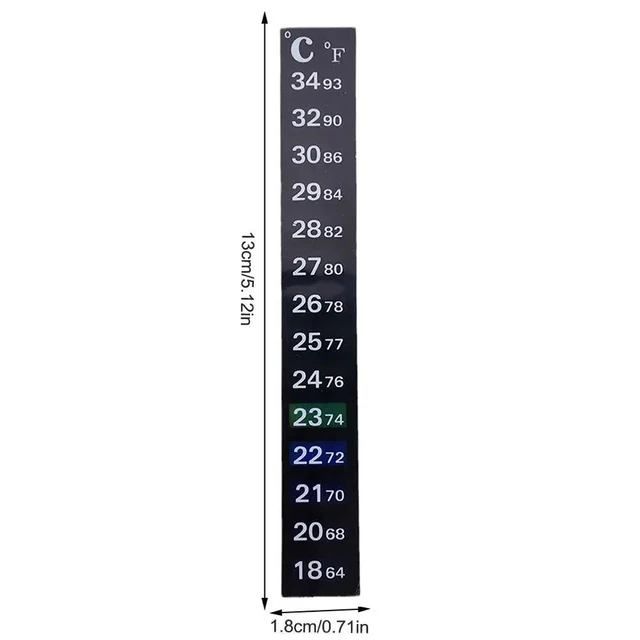 5Pcs/10Pcs Aquarium Fish Tank Strip Stick-on discolor Thermometer Sticker Adhesive Sticky Dual Scale Sticker Temperature Tools – Image 6