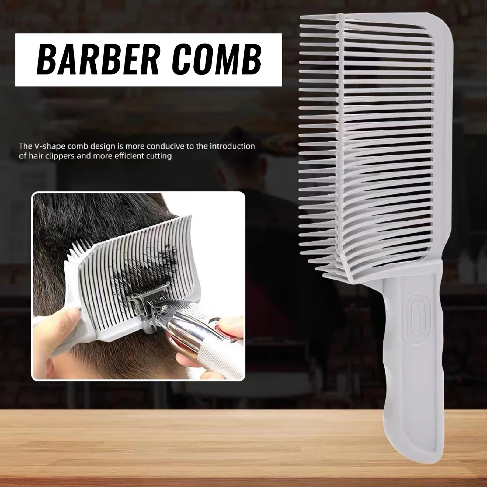 1pcs Professional Barber Comb Clipper Blending Flat Top Hair Cutting Comb Barber Shop Hair Salon Accessories Styling Tool
