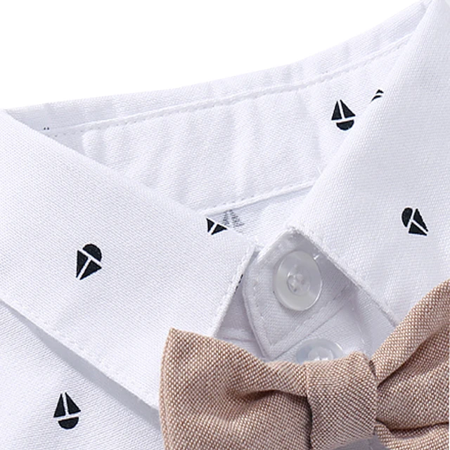 Barboteuse avec nœud pour bébé garçon, tenue de mariage pour nouveau-né, tenue de fête, cadeau d'anniversaire – Image 4
