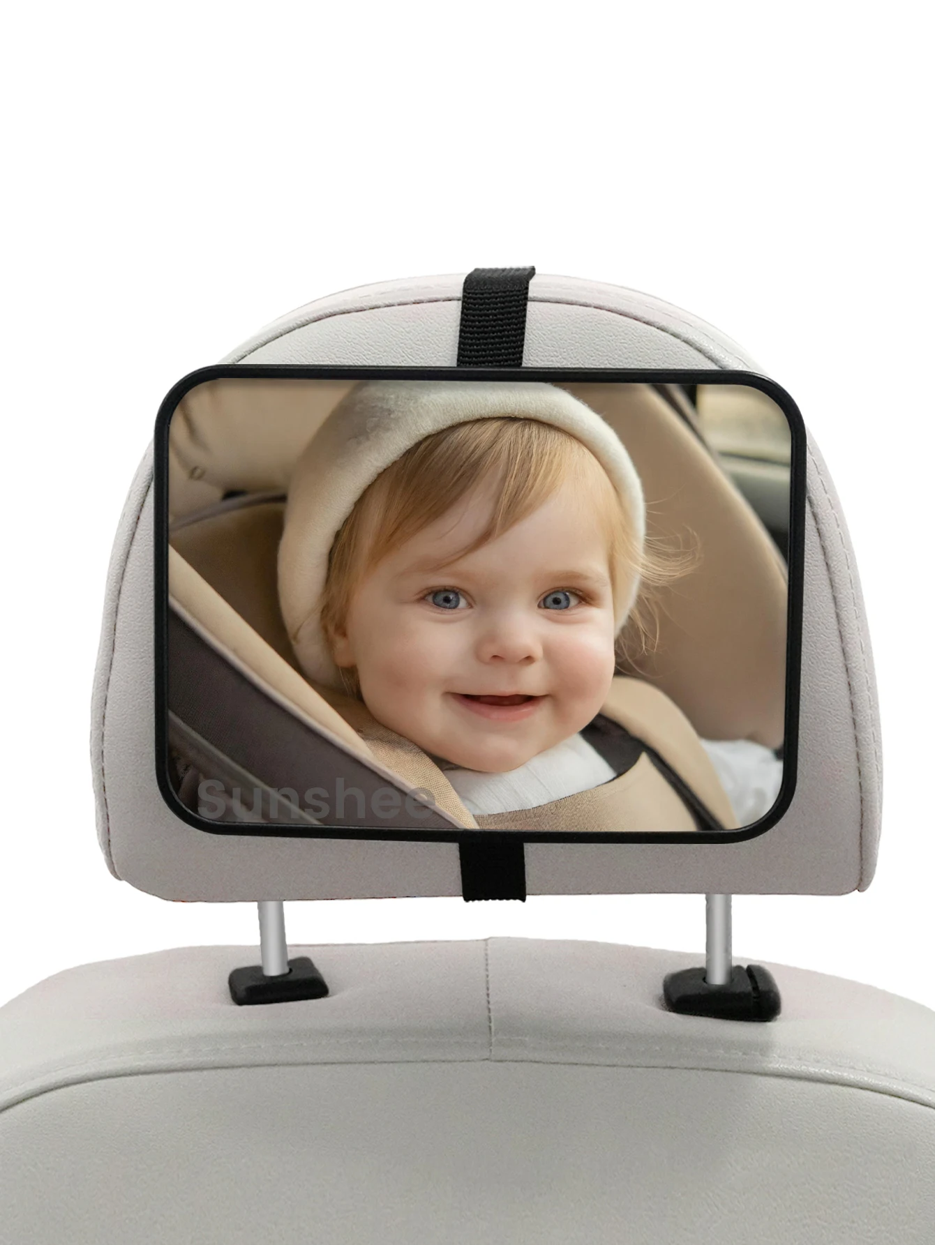 Rétroviseur de voiture pour bébé incassable, miroir arrière pour bébé, vue claire en cristal plus large, Crash testé et ignoré, 1 PC