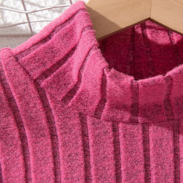Ensemble deux pièces léger pour filles, col haut, doux, mignon, confortable, élégant, doux, loisirs, nouvelle tendance de la mode, automne et hiver, 03 – Image 4