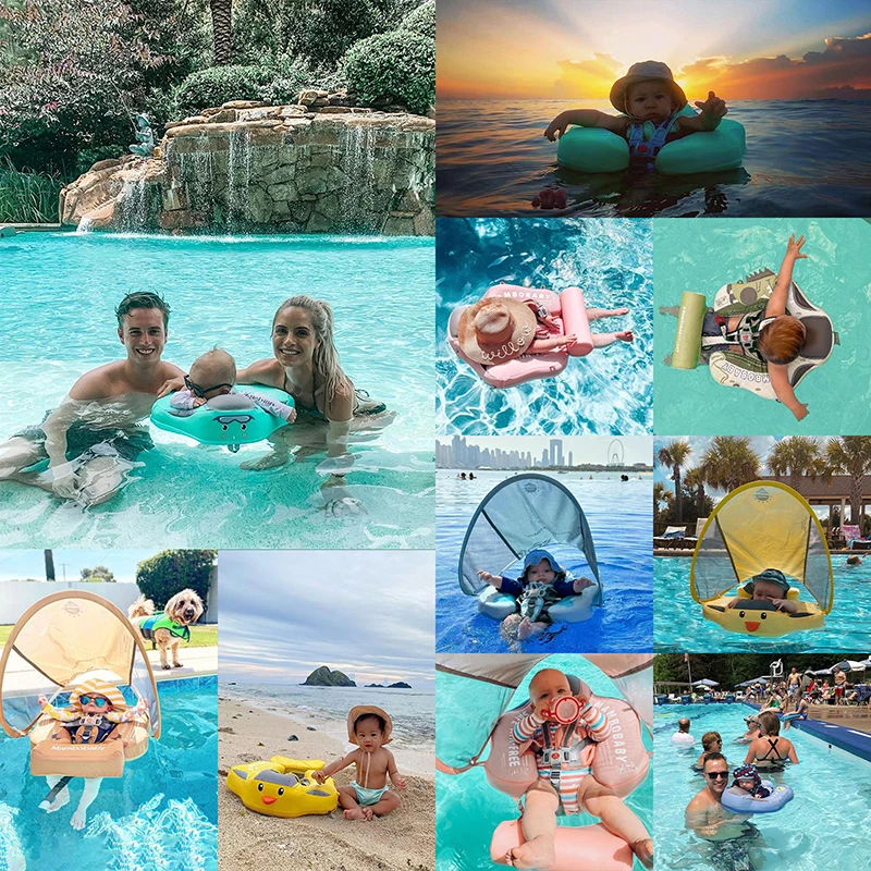 Mambobaby flotteur VIP 1 livraison directe flotteur bébé Non gonflable avec auvent taille natation poitrine flotteur Spa bouée formateur fournisseur