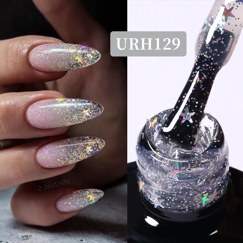 UR SUGAR 7ml réfléchissant paillettes vernis à ongles gelée couleur nue Semi Permanent tremper LED UV Gel à ongles bricolage Nail Art manucure