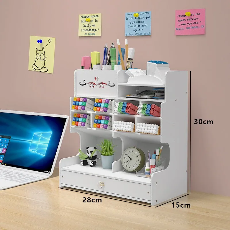 diagonal pen holder storage box, student desktop pen holder, cute office desk drawer marker storage holder  organization