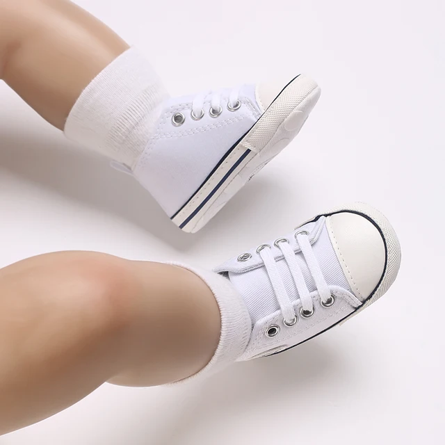 Chaussures pour nouveau-né de 0 à 18 mois, chaussures de sport classiques et décontractées à la mode pour garçons et filles, chaussures de marche antidérapantes à semelle souple – Image 6