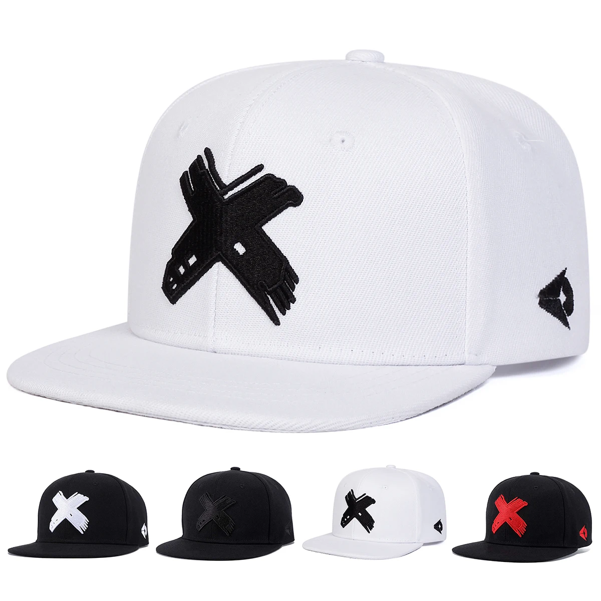 Chapeaux Hip-hop unisexes avec lettres X brodées, casquettes de Baseball décontractées et réglables pour l'extérieur, chapeau de protection solaire, printemps et automne