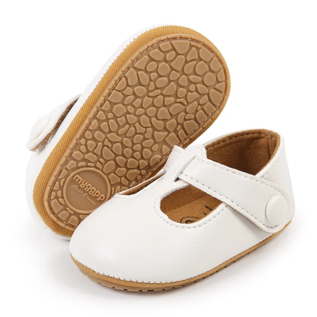Chaussures de premier marcheur pour bébés filles, chaussures de princesse pour nouveau-né, robe de mariée CPull, chaussures de marche pour tout-petits, semelle souple plate, chaussures décontractées en cuir PU – Image 3