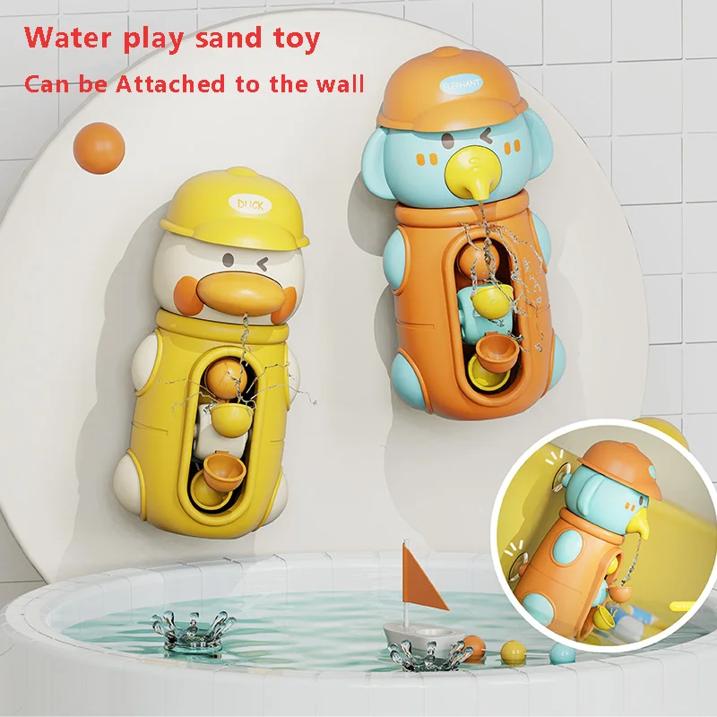 Jouets d'eau d'été pour fête prénatale, canard mignon/éléphant, chariot d'eau, cadeaux de salle de bain pour enfants pour garçons et filles de plus de 6 mois