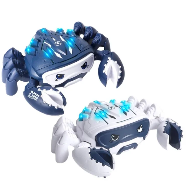Jouet de crabe de marche musical pour tout-petit, jouet inoling de crabe pour bébé, jouet mécanique électrique avec lumière et musique – Image 2