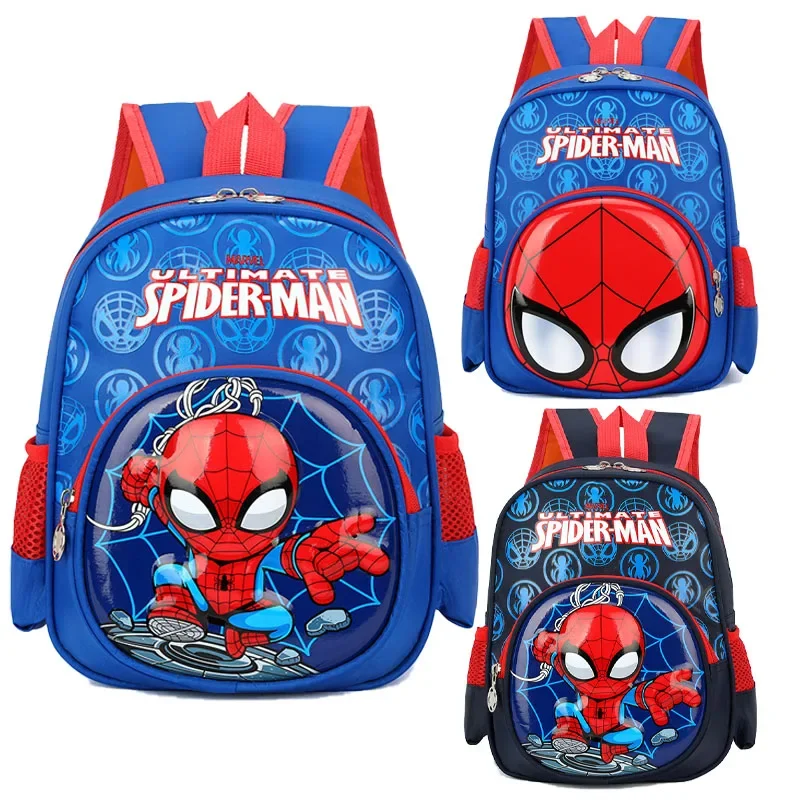 Spiderman sac à dos Spider-man cartable enfants Spider Man Double sac à bandoulière étudiant pochette de rangement garçon cadeau figurines Anime enfant