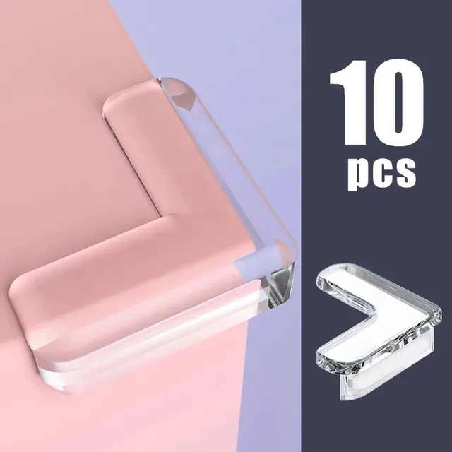 Protecteurs d'angle de meubles de Table basse Anti-collision transparents, doublure d'angle douce pour enfants, décor de salon 10 pièces/4 pièces – Image 3