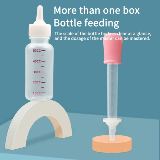 BiSantos en silicone pour animaux de compagnie, distributeur de médicaments pour chiots et chatons, distributeur d'eau et de lait pour chien et chat, 1 ensemble – Image 3