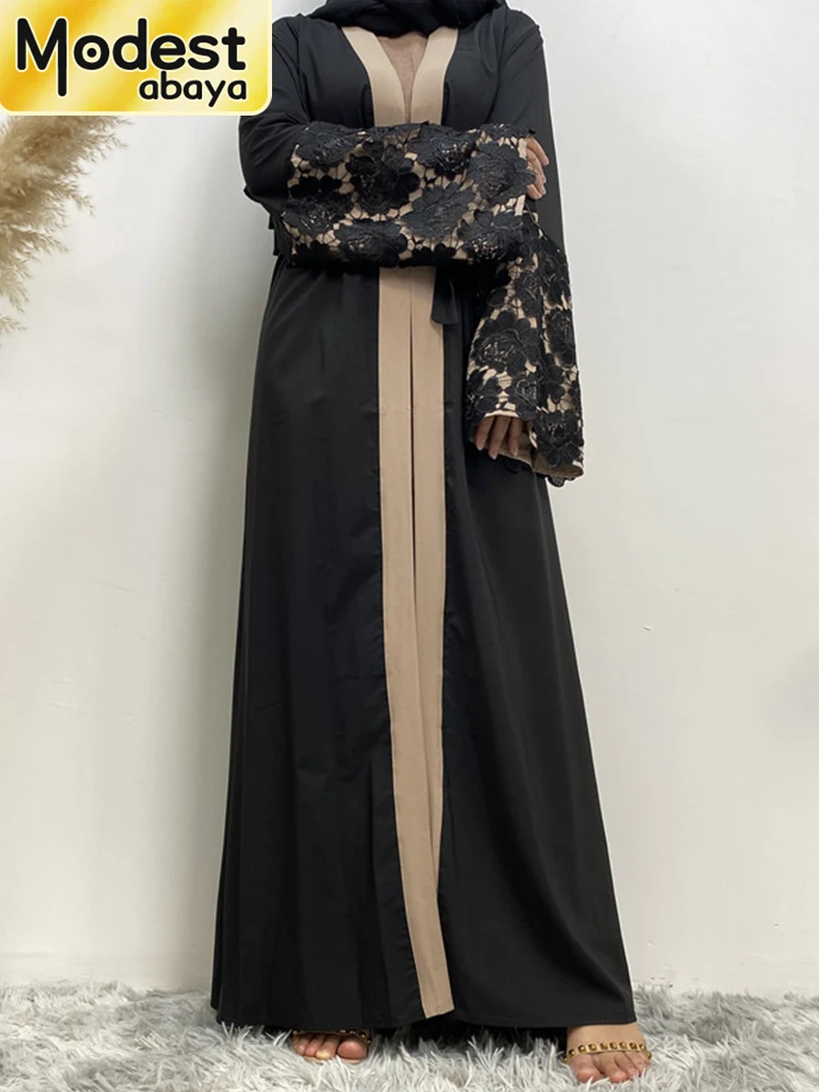 Abaya modeste Ramadan dubaï Robe Femme musulmane turquie caftan vêtements islamiques musulmans pour femmes Kimono Caftan Marocain Cardigan