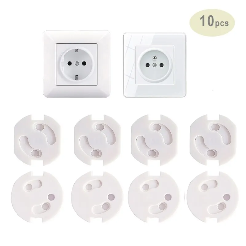 Couvercles de prise de sécurité pour bébé, protecteurs de prise électrique en plastique, protection de sécurité pour enfant, 10 pièces