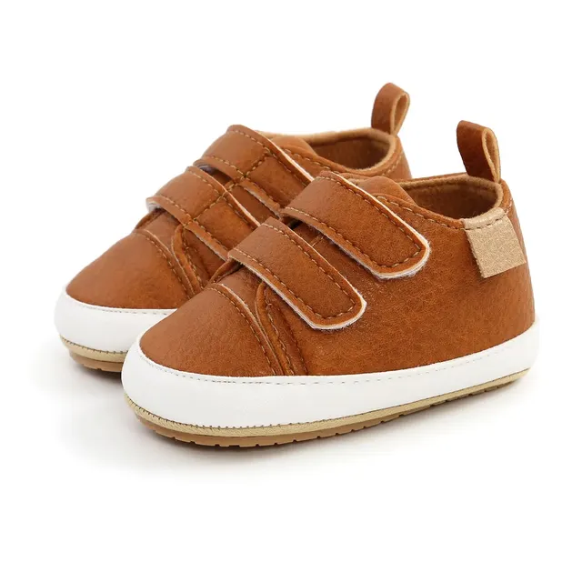 MRovior-Chaussures classiques unisexes en cuir PU pour bébé garçon et fille, mocassins pour les premiers pas des tout-petits, semelle en caoutchouc, anti-alde – Image 4