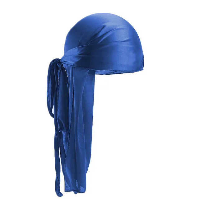 Chapeau de Pirate Durag à longue queue soyeuse unisexe, Turban à la mode, casquette Bandana pour femmes et hommes, couvre-chef, accessoires pour cheveux Hijab ﻿ – Image 6