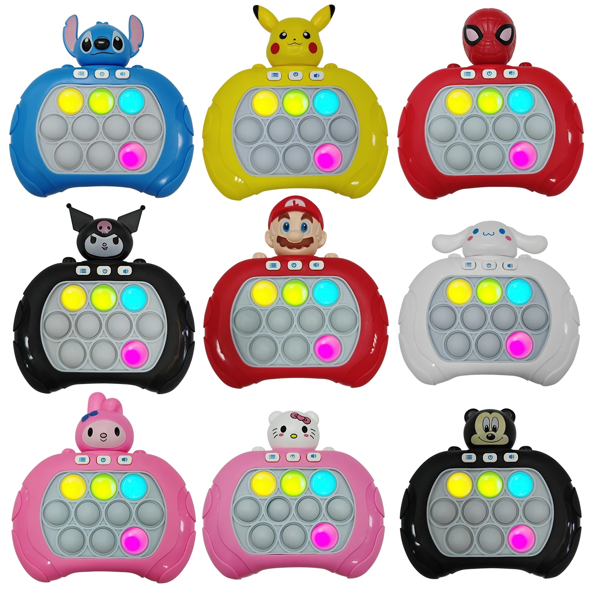 Pikachu-Jeu de Poussée Rapide pour Adulte et Enfant, Pop-Up, Bulle, Électronique, Pop-it, Pro, Lumière, Antisouligné, Jouets, Cadeau, 2024, Nouveau, 2024