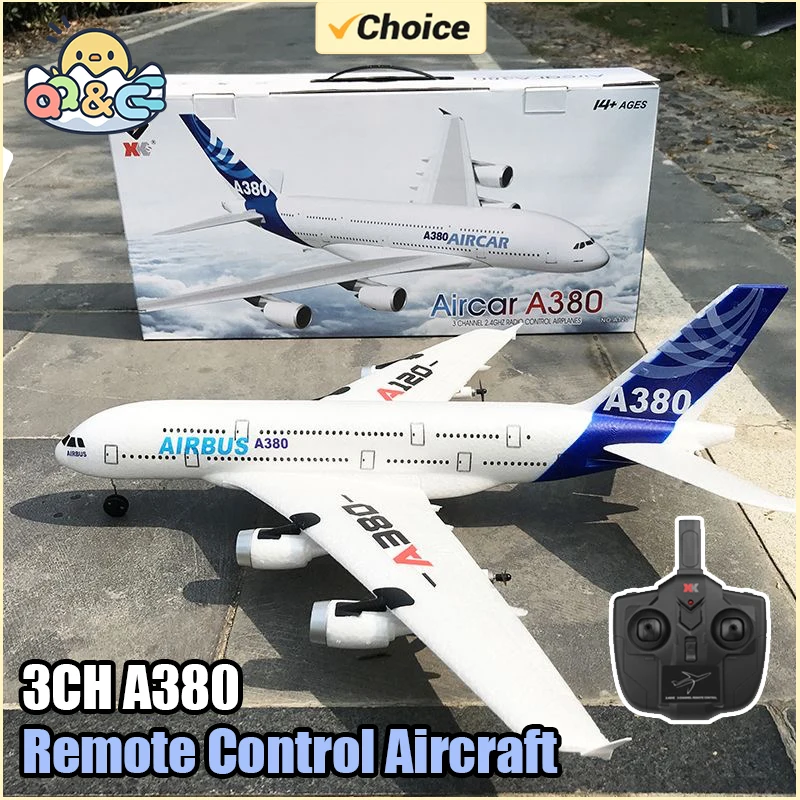 3Ch 2Ch A380 Rc avion planeur avions télécommande mousse avion à voilure fixe 6 Gyroscope modèle avion jouets loisirs