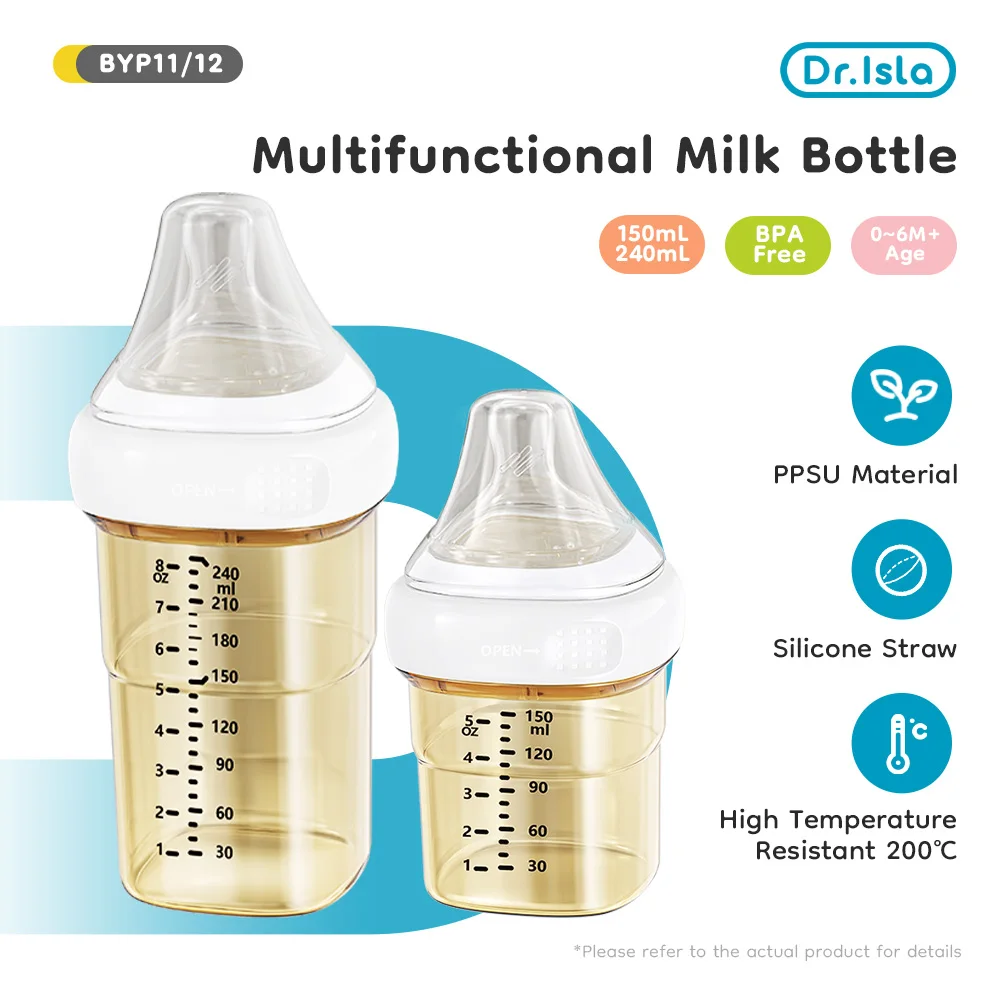 Dr.isla nouveau biberon PPSU protège-dents biberon bactériostat Antichute biberon 150 ml/240 ml biberon de lait sans BPA
