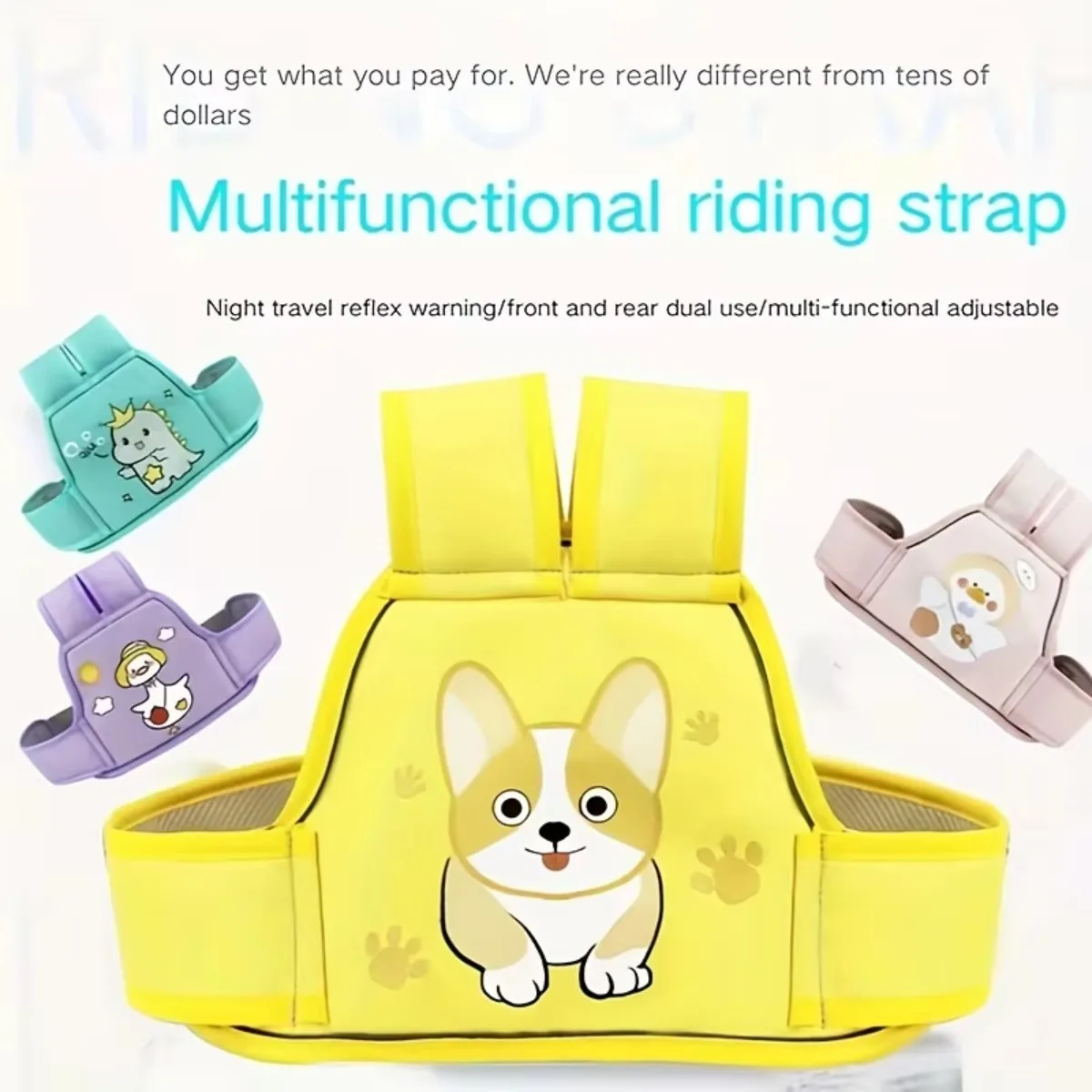 Ceinture de sécurité universelle pour moto, accessoires réglables pour bébé, Support de siège, ceinture de sécurité, dessin animé mignon, protection antichute pour tout-petits