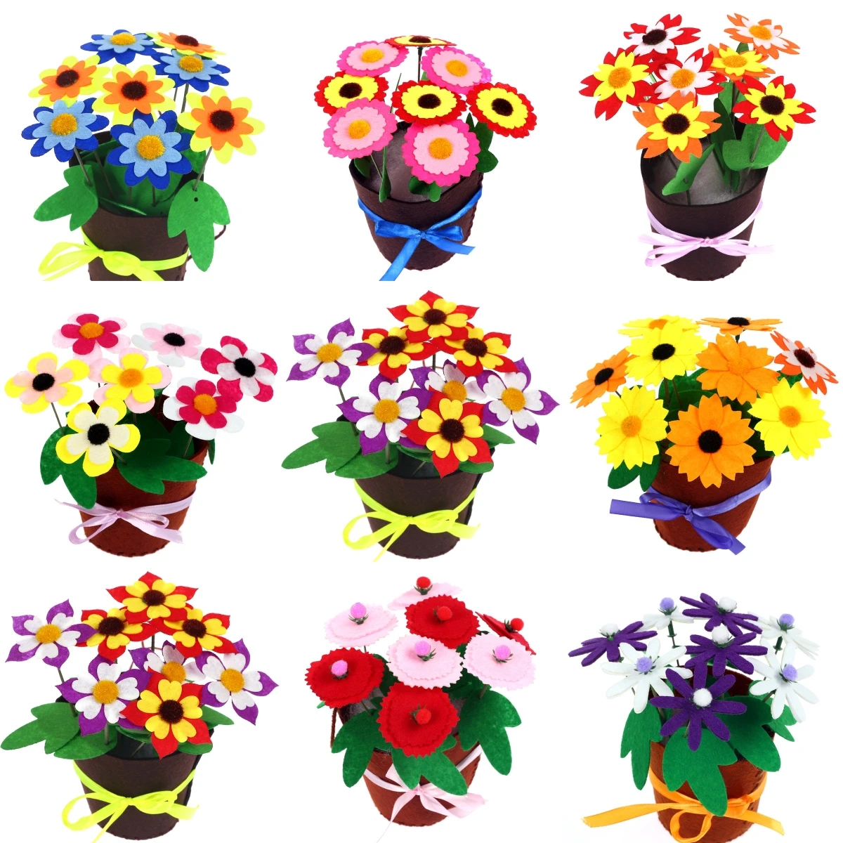 4 pièces/ensemble bricolage Pot de fleur artisanat jouets pour enfants maternelle apprentissage éducation jouets enfants à la main en Pot plante Arts ensemble