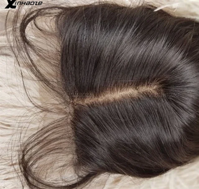 5x5 Silk Base Closure Silicone Silk Top Human Hair Lace Closure Remy Human Hair Extensions with Baby Hair Free Middle Part