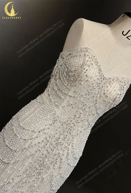 Robe de mariée sirène en cristal personnalisée, robes de mariée, offre spéciale, véritable, chérie, 2992 – Image 4