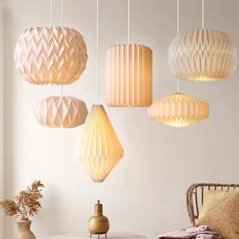 Couverture de lampe en papier créative nordique Origami