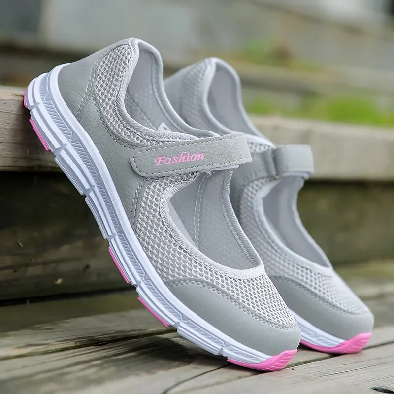 Chaussures Canisées Respirantes pour Femme, Baskets Blanches en Maille, de Marche, Décontractées, de Travail, à la Mode