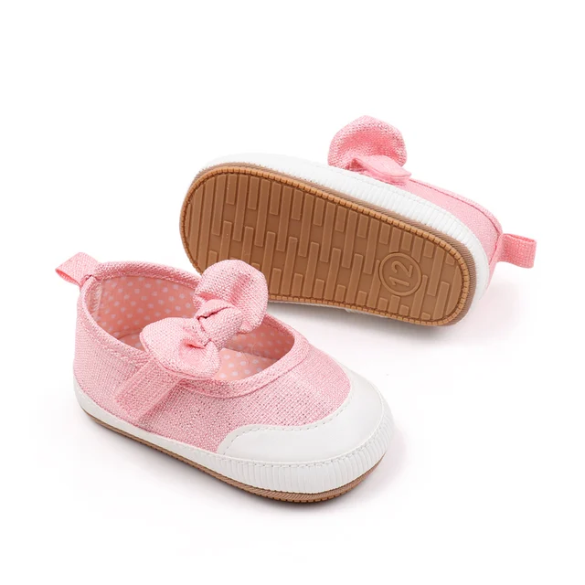 Chaussures à semelle anti-ald en coton doux pour bébé, sandales à nœud papillon mignon, style Mary Gasoline, haute qualité, printemps et été, filles, BYQ3226 – Image 6