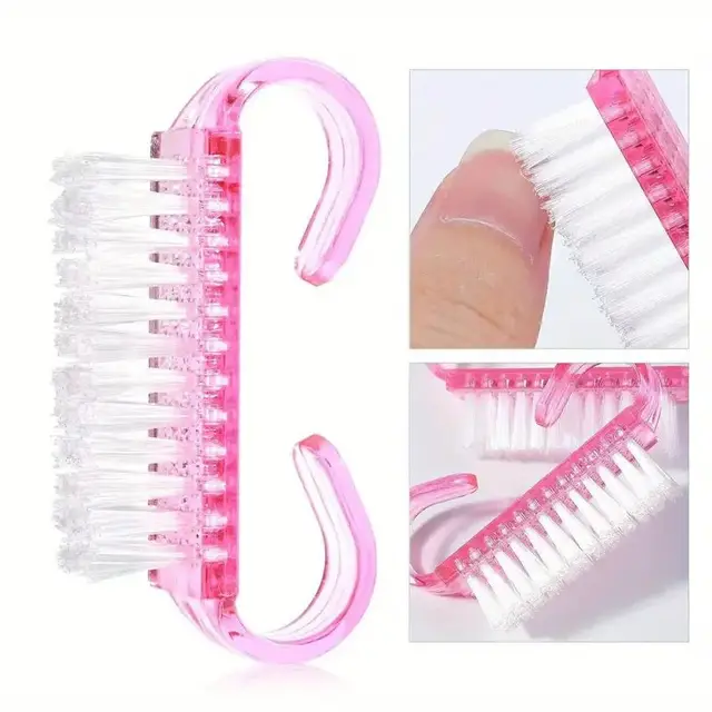 Brosse à ongles avec poignée de couleur mixte, brosses de nettoyage pour orteils et ongles, brosses de pédicure pour bricolage/jardin/cuisine, 1/10 pièces – Image 2