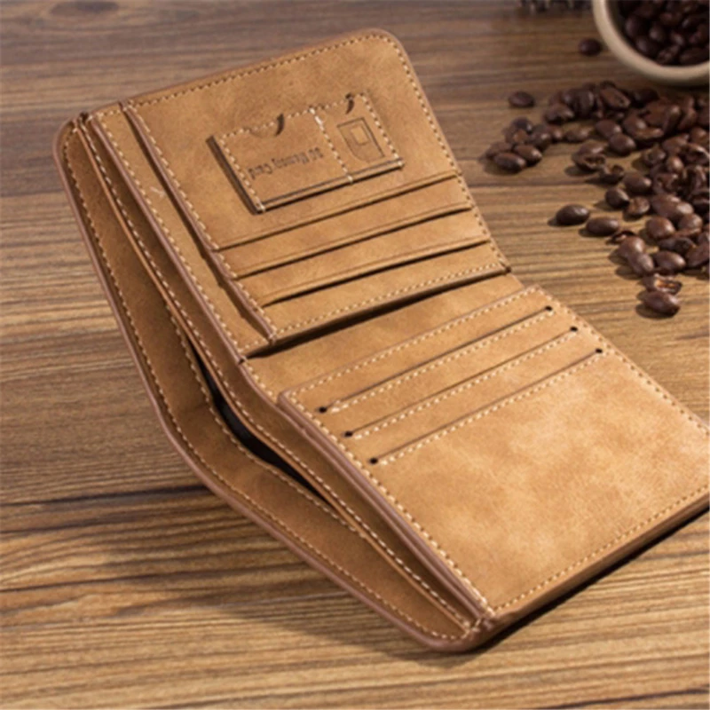Nouveau portefeuille pour hommes court en cuir givré portefeuille rétro trois fois portefeuille Vertical jeunesse coréenne multi-carte portefeuille 2023 hommes mode