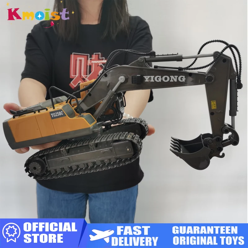 1:20 RC pelle volquete voiture 2.4G télécommande véhicule d'ingénierie camion sur chenilles Bulldozer jouets pour garçons enfants cadeaux de noël