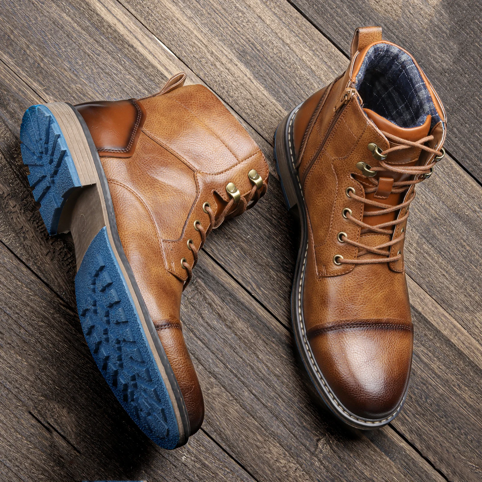 Taille 7 ~ 13 bottes rétro pour hommes 2023 bottes en cuir de printemps confortables à la mode