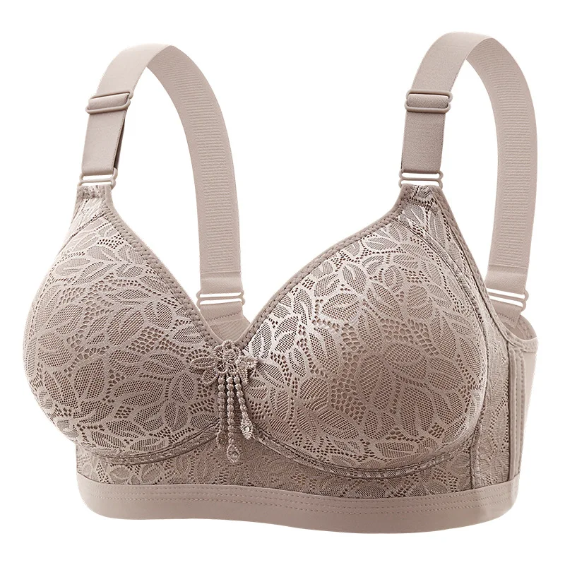 Soutien-gorge réglable et confortable, respirant, Section fine sans anneau en acier, gros seins apparaissent un petit soutien-gorge à rassemblement latéral