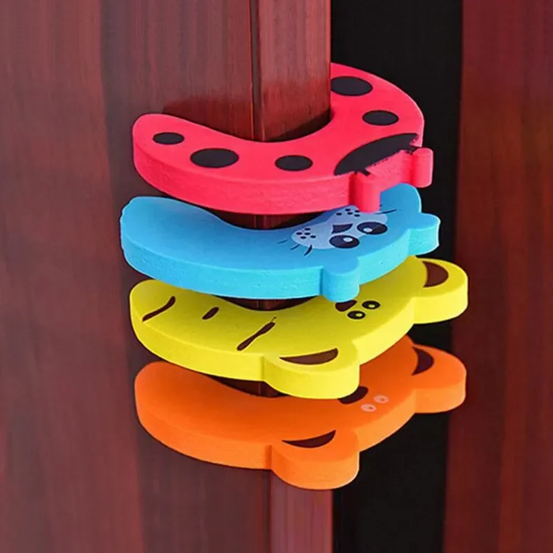Butoir de porte de sécurité pour bébé, 2/5 pièces, Anti-pincement, bloc de porte d'animaux de dessin animé, Protection de sécurité épaisse pour enfants, serrure de Protection des doigts