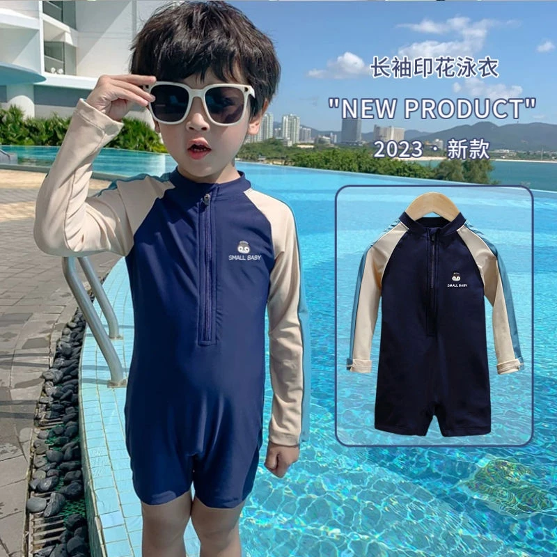 Maillot de bain pour enfants maillot de bain une pièce trésor pour garçons vacances pour enfants maillot de bain une pièce à manches longues à séchage rapide