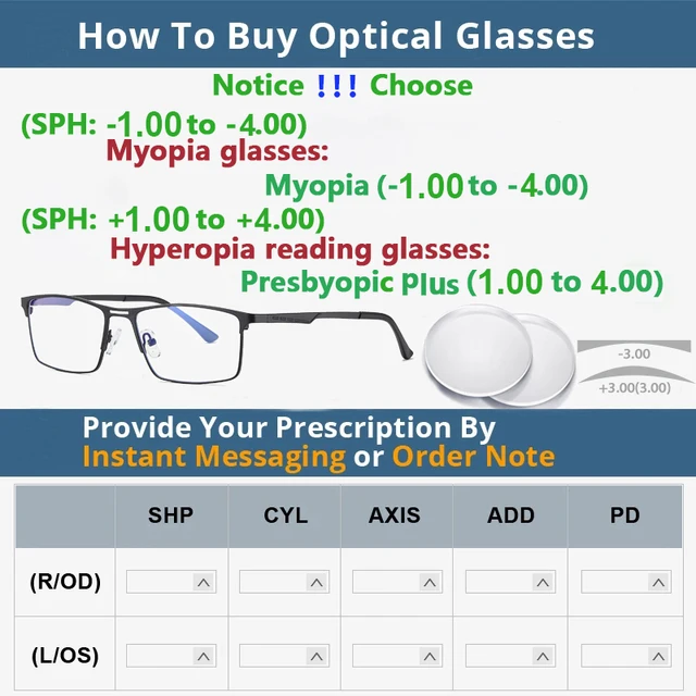 Lunettes de lecture pour hommes et femmes, verres optiques bloquant la lumière bleue, myopie presbyte, lunettes de Prescription, demi-monture en métal – Image 6