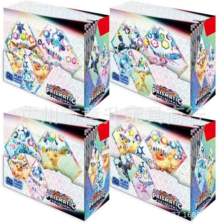 360 pièces/ensemble carte Pokemon évolutions prismatiques cartes de jeu de combat de bureau PALDEAN FATES cartes de Transaction de combat Booster anglais.