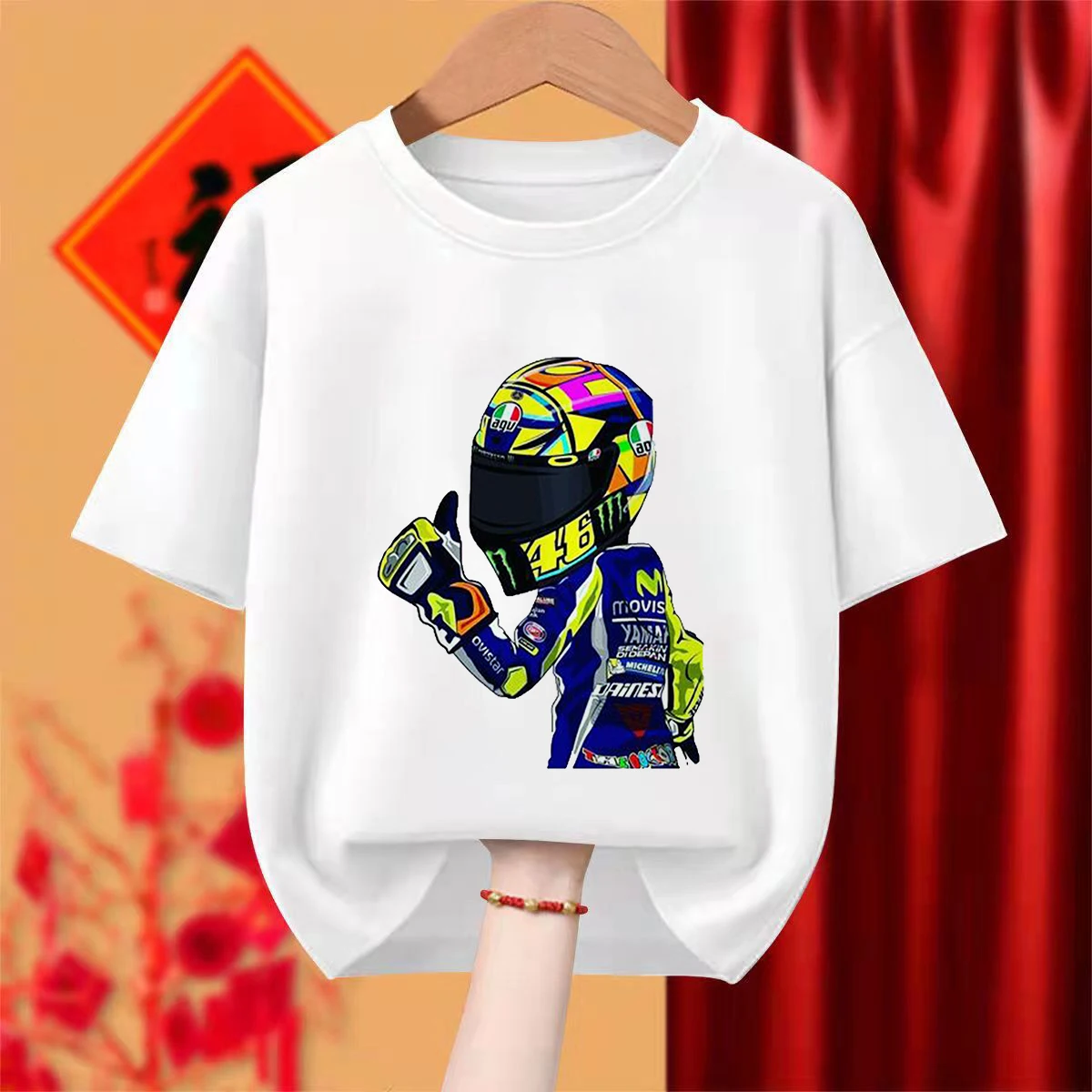 T-shirt imprimé moto pour enfants, vêtements pour enfants, dessin animé mignon, bébés filles, garçons, t-shirt à manches courtes, été 2024