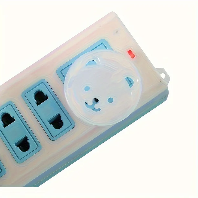 Juste de protection contre les chocs électriques pour bébé, protection de sécurité pour enfants, prise de courant EU, ours, 10 pièces – Image 4
