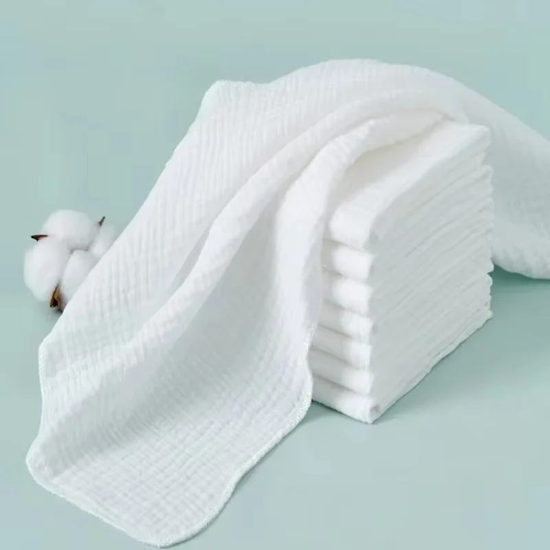 Couche-culotte en gaze de coton doux pour bébé, 8 pièces/let (changement pour nouveau-né), lavable et réutilisable, Double couche, serviette douce pour bébé