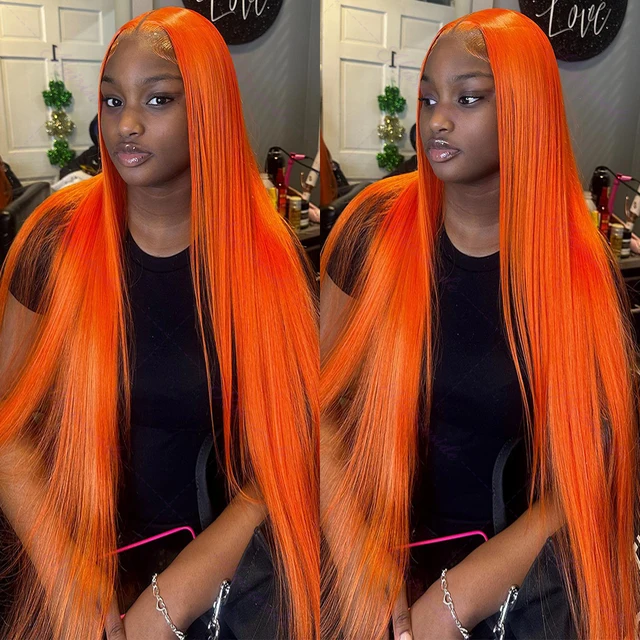 28 30 Inches Bone Straight Bundles Orange Ginger 100% Human Hair Virgin Raw Weave Colored Brazilian Bulk Braiding Hair Extension – Image 6
