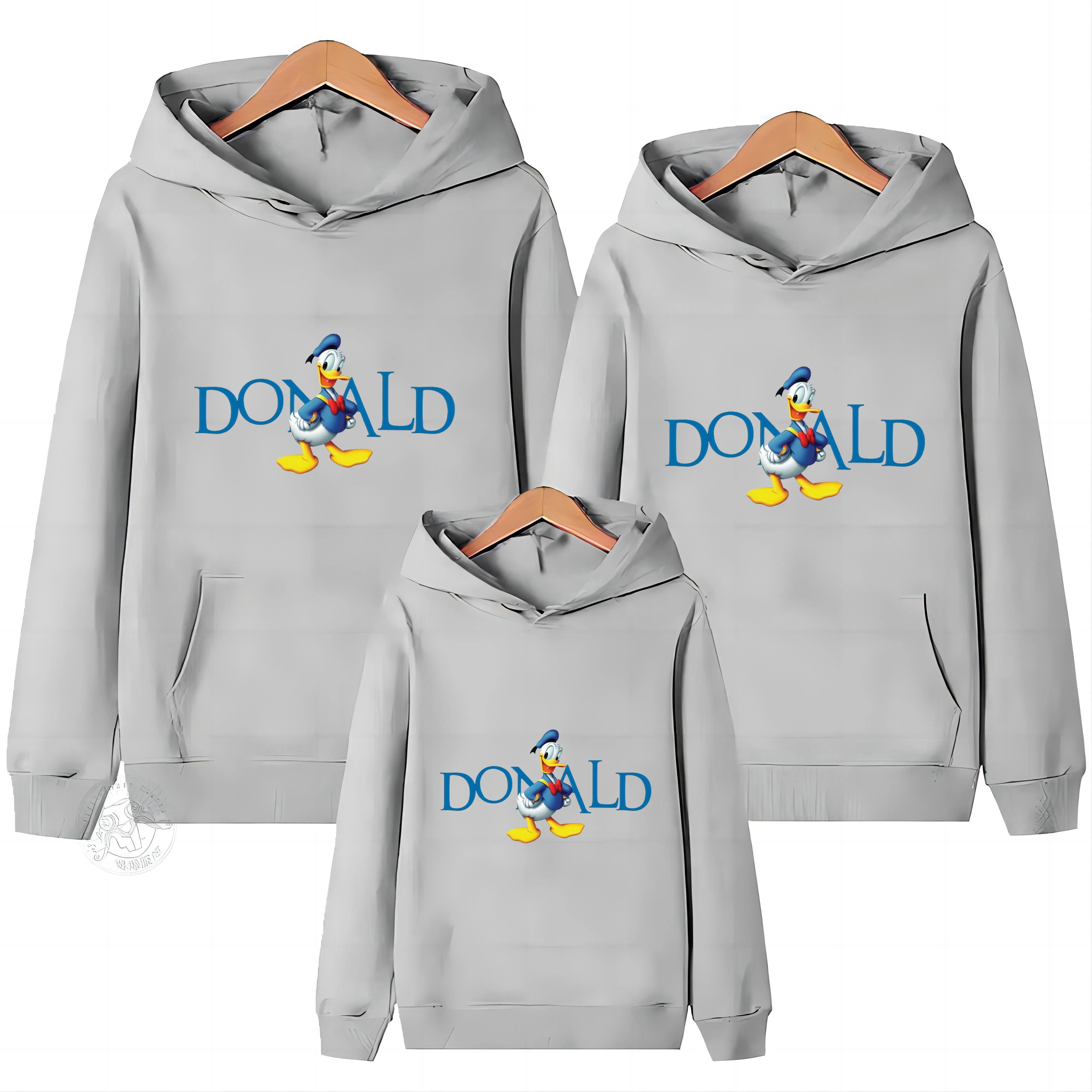 Sweat à Capuche à Manches sulfpour Homme et Femme, Imprimé de Dessin Animé, Donald Duck, Graffiti, Simple, Printemps et Automne